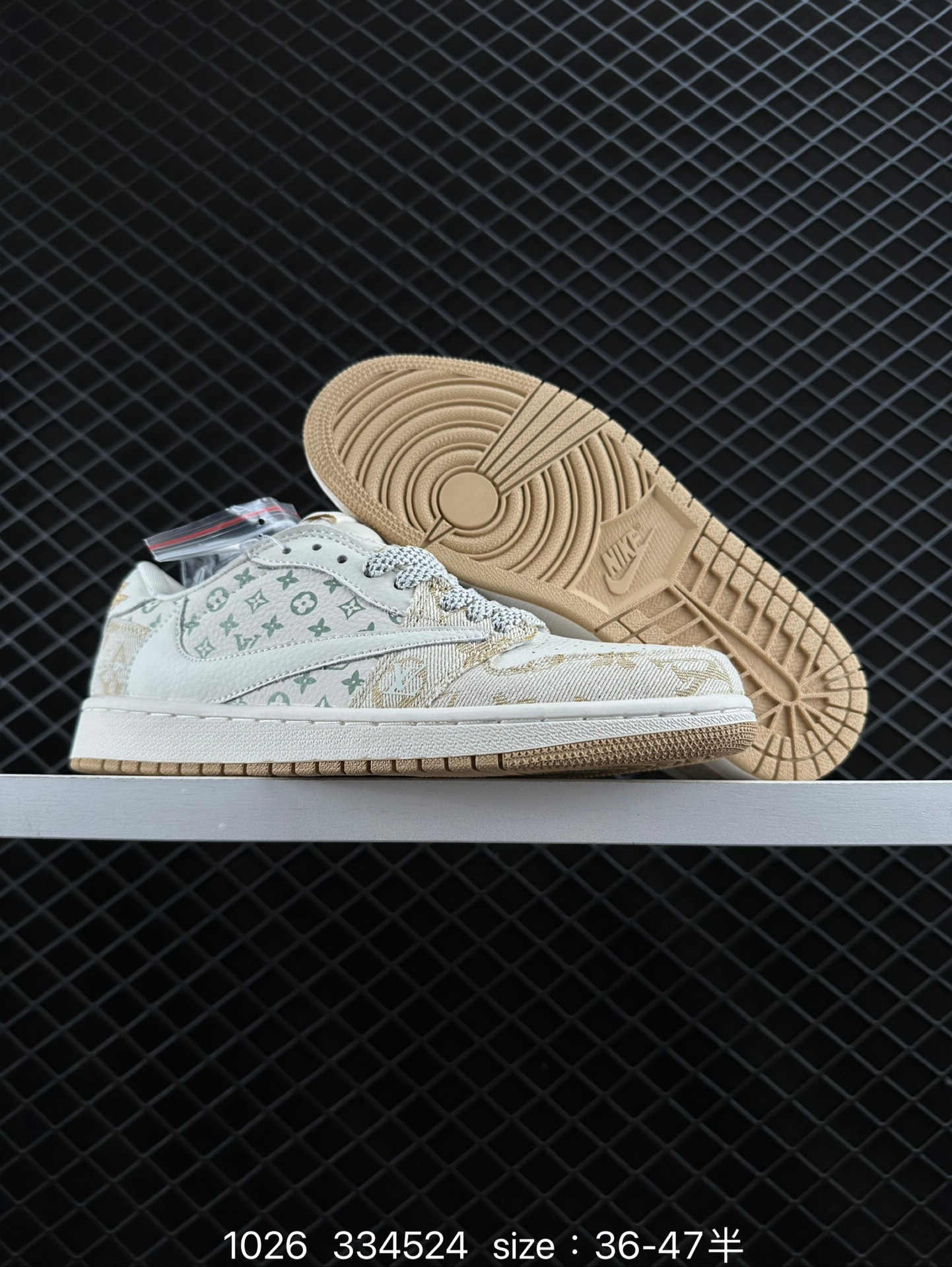 fragment design x Travis Scott x Nike Air Jordan 1 Low OG SP”Black/Green Toe“